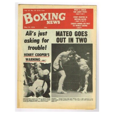 Boxing News Magazine May 14 1976 mbox3428/f Vol.32 No.20 Henry Cooper