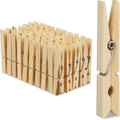 Wooden Clothes Pegs Pine Garden Washing Line Airer Dry Rust Free Wood ...