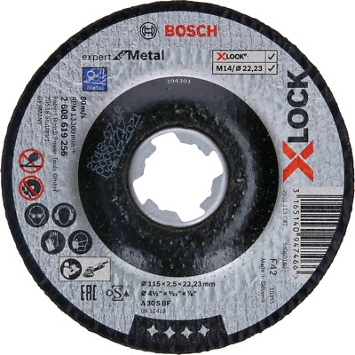 Bosch Expert X Lock Winkelschleifer Trennscheibe für Metall 115mm 2,5mm 22mm 5tlg