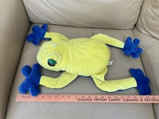 Plush Yellow  Blue Frog  21  Long  Soft  Nice