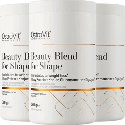 BEAUTY BLEND FOR SHAPE 360 g – Vegetarisch, Hoher Proteingehalt,Cremige Erdbeere - Bild 1 von 4