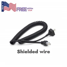 8 Pin Replacement Microphone Cable Coiled Cord for Kenwood Mobile TK-763/763G