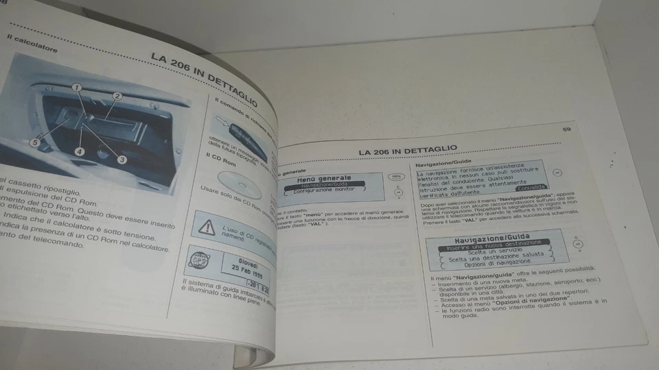 Peugeot 206: GUIDA D'USO - Anno 2000, Italiano. - Immagine 4 di 4