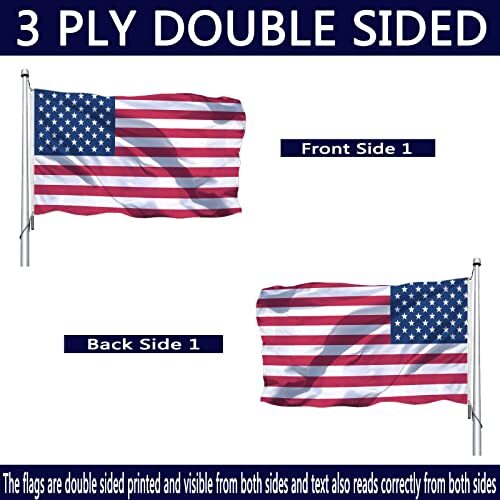 American Flags for Outside 2x3 Double Sided- Premium US Flag 2x3 Double Sided - Bild 3 von 7