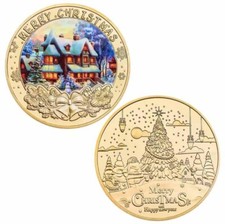 Merry Christmas -  Santas Grotto Commemorative Coin - Stocking Filler Present