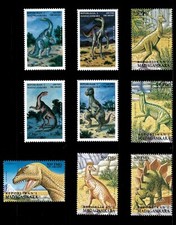 Madagascar 1999 - Prehistoric Dinosaurs - Set of 9 Stamps - Scott #1431-39 - MNH
