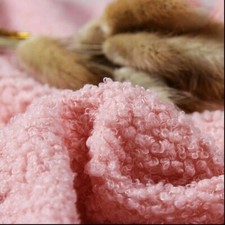 40x63" Faux Sherpa Shearling Loop Wool Fabric Curly Fur Thicken Clothes Toys DIY