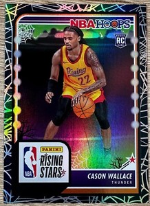 2023-24 PANINI NBA HAUNTED HOOPS CASON WALLACE HOLO WEBS RISING STARS RC #281