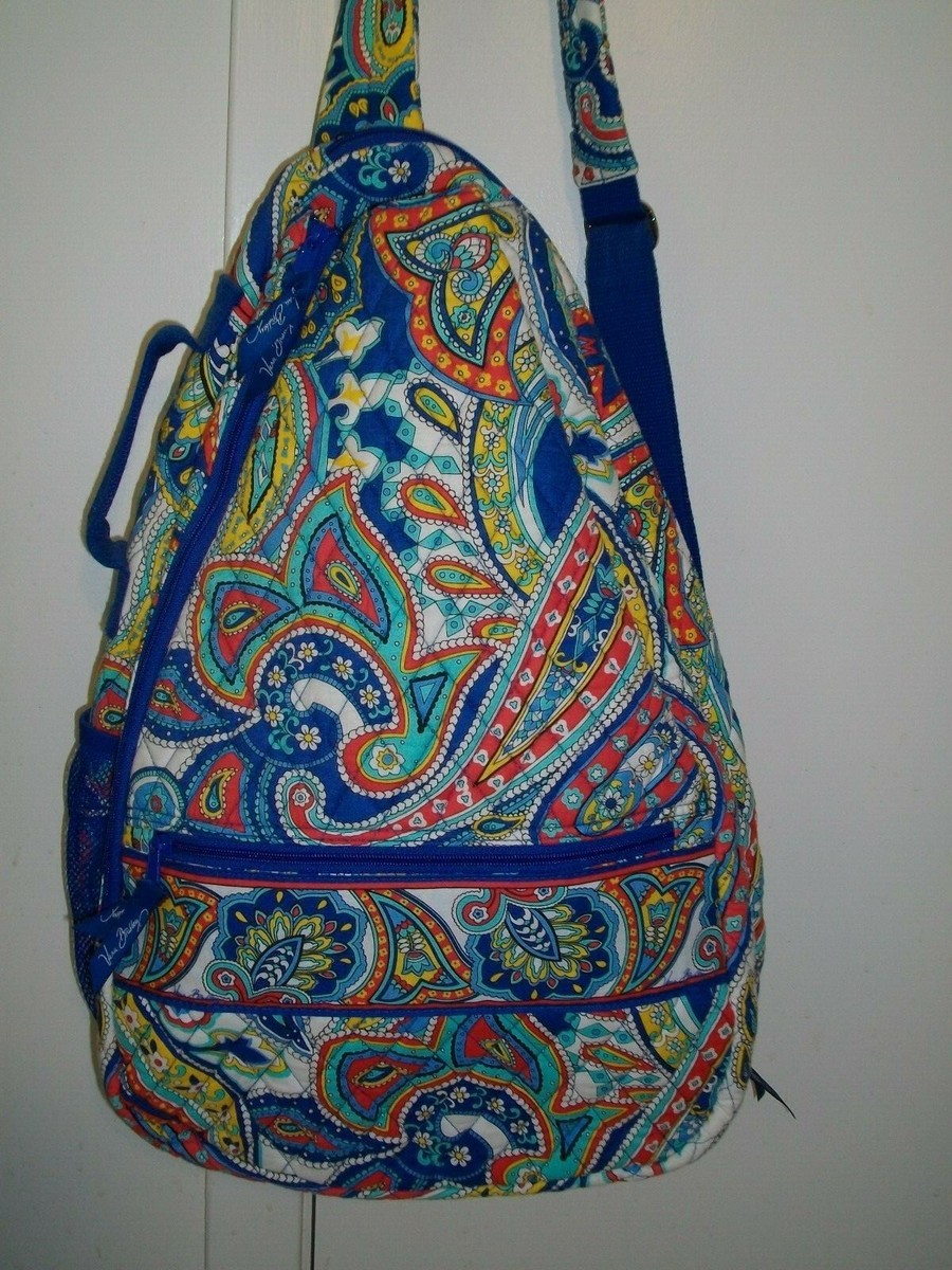 Vera Bradley Sling Tennis Backpack in Marina Paisley EUC | eBay display picture 1