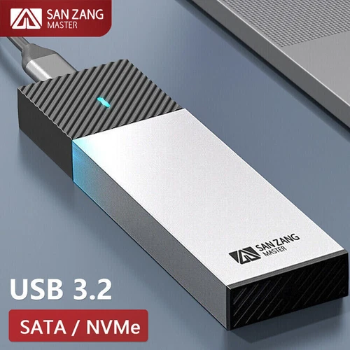 M.2 NVME SATA NGFF SSD to Type-C USB 3.2 External Drive Enclosure Case Aluminium - Bild 2 von 18