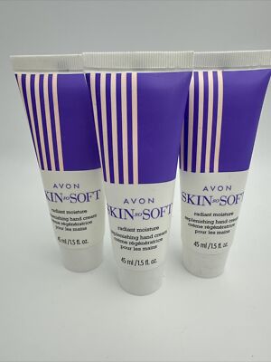 AVON Skin So Soft RADIANT MOISTURE Replenishing Hand Cream 1.5 oz ~ Lot of 3 NEW
