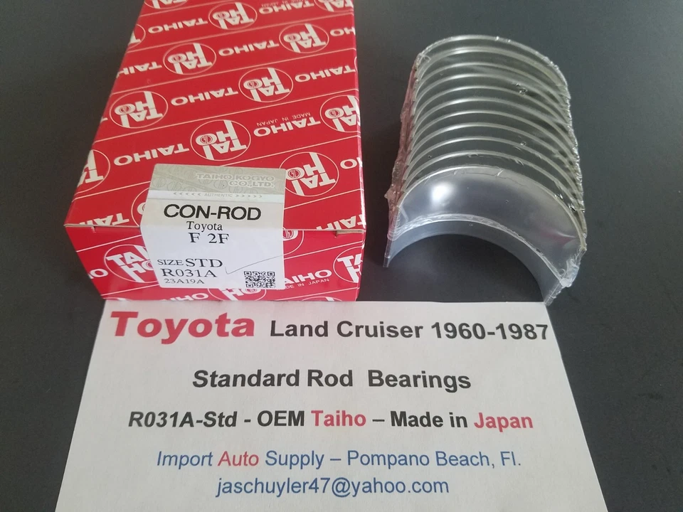 Toyota Land Cruiser Standard Rod Bearing Set - OEM Taiho Japanese Made 1960-1987 - Imagen 2 de 3