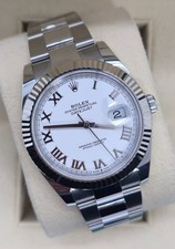 Rolex Datejust 41mm White Roman Dial Oyster Bracelet 126334 2024 Full Set