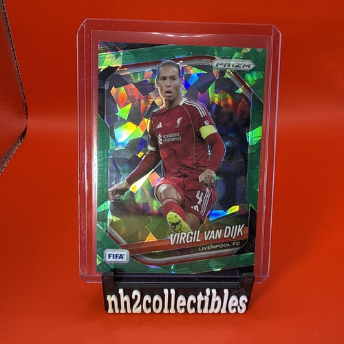 2025-26 Panini Prizm Fifa #1023 Virgil Van Dijk Mosaic Green Ice SP!
