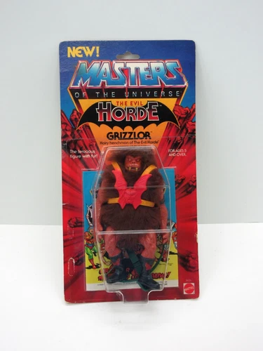 MOTU,Vintage,GRIZZLOR,Clear,Masters of the Universe,MOC,Sealed,figure,He-Man