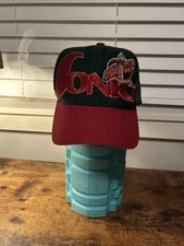Vintage Seattle SuperSonics Snapback Hat NBA Logo Green Red Cap T.E.I. One Size