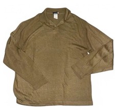 Tan ribbed long sleeve polo sweater in new condition has no flaws  sweater