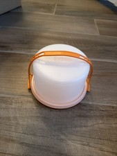 Tupperware Toys Mini CAKE SAVER Taker Keeper with Handle orange