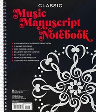 Music Manuscript Notebook Regular Staff. Perforated Pages for easy removal. 