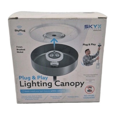 SkyPlug 5 in. Brushed Nickel Plug and Play Lighting Base - Carina