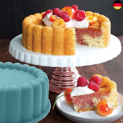 Silikon Backformen, 8 Zoll Kuchenform 20cm Rund, Kuchenform Silikon, - Bild 5 von 7