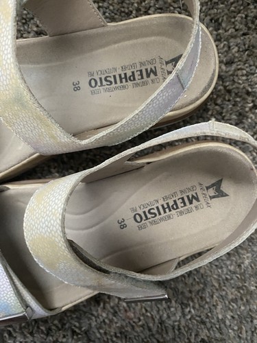Mephisto Women’s Sandals Dominica Size 38 Or US 7.5 Platform Strap Leather Scale - Picture 4 of 5
