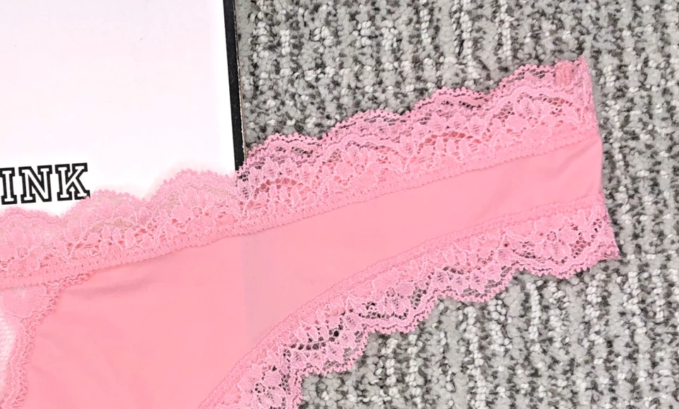 Victoria's Secret Dream Angels NWT XL Pink Lace Trim Thong Panty Cute Soft - Image 4 of 4
