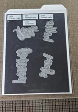 Simon Says Stamp 4 Sentiment Dies-Painted Hugs, Friend & Hello & Small Hello