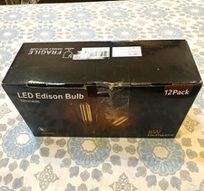 LED Edison Bulb 8W 800lm 4000K Clear White Dimmable High CRI E26 12pk 