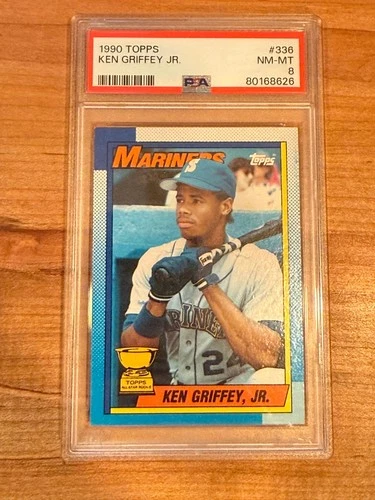 1990 TOPPS KEN GRIFFEY JR 336 PSA 8