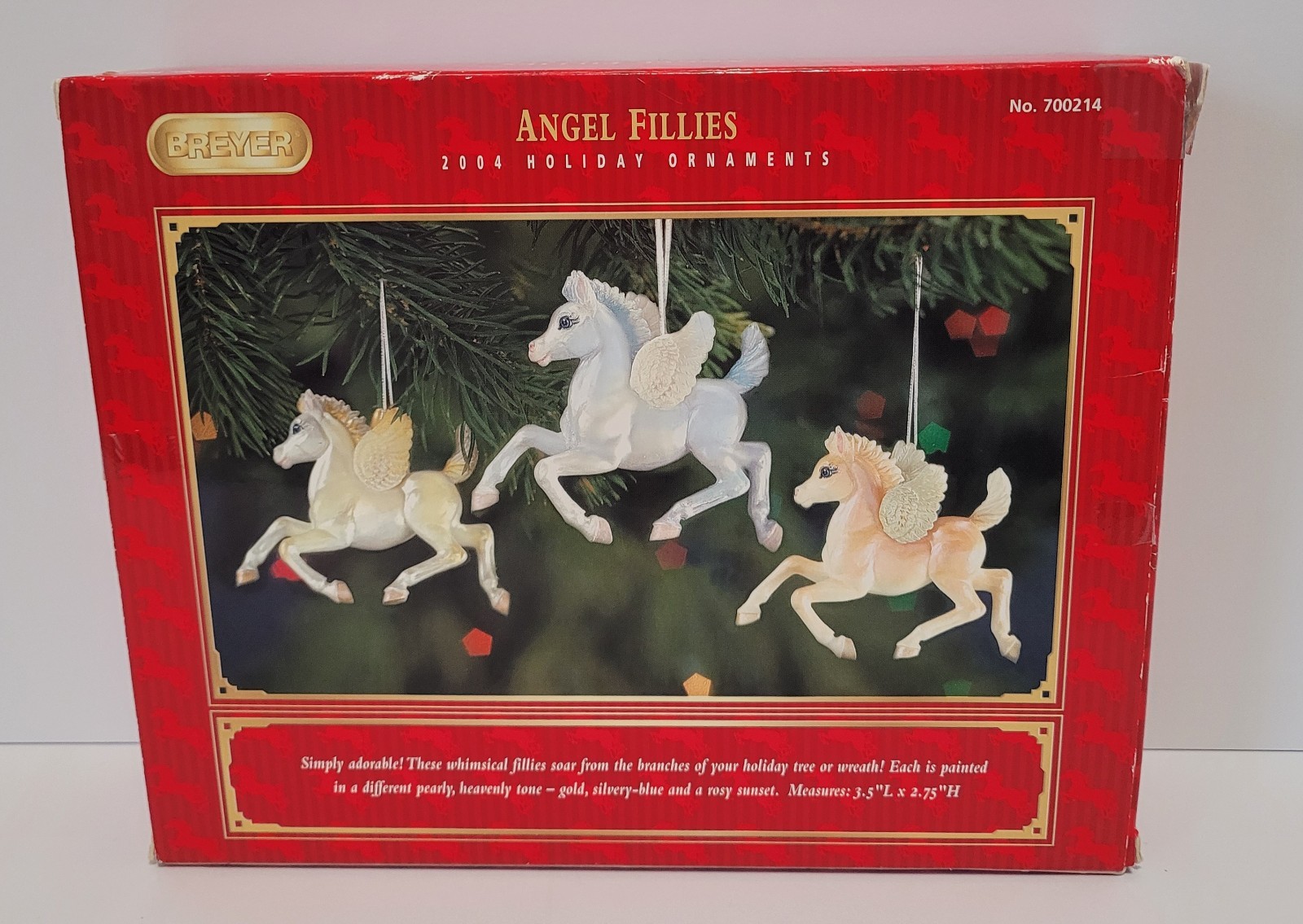 Breyer Angel Fillies 2004 Holiday Ornaments No. 700214 Set of 3