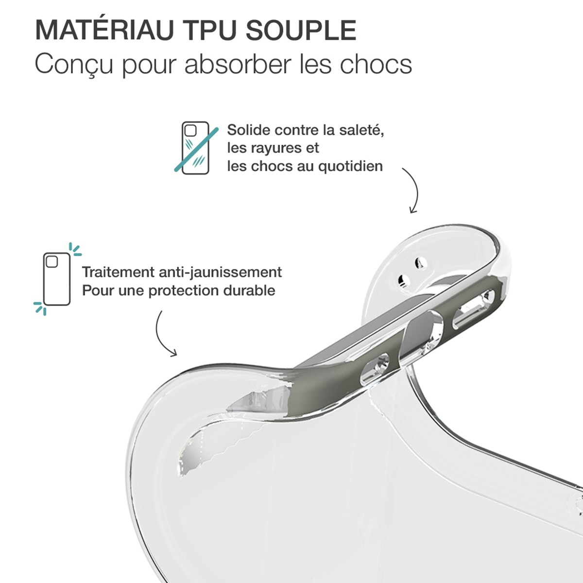 Protection silicone flexible BigBen Silisoft iPhone 16 Pro Max - 3