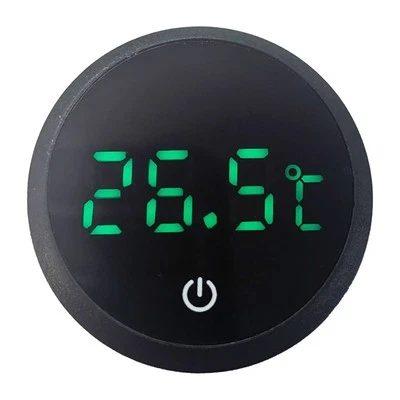 BETTA SHRIMP SHOP Aquarium Digital Black Thermometer Stick on LED Fish Tank -Dry Battery Long Life