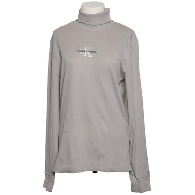 Calvin Klein Jeans, Rollkragenpullover, Größe: L, Grau, Baumwolle/Elasthan #bFY