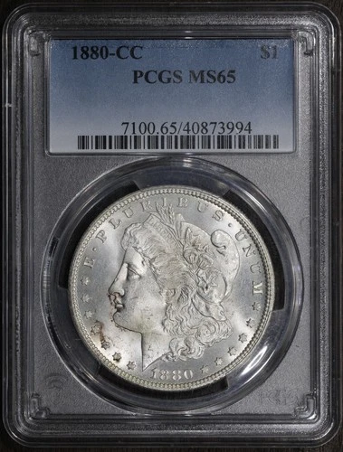 1880-CC (MS65) Morgan Silver Dollar $1 PCGS - Carson City Gem