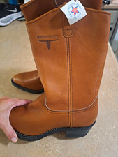 Mason Western 920 Mens Brown Leather Pull-On Western Boots Made in USA 11 E
