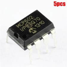 5Pcs 8Dip MCP602 MCP602-I/P Opamp Dual Sngl Supply Ic New nl