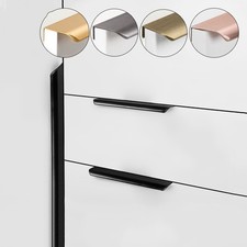 80-500mm Kitchen Lip Edge Pulls Handle Cupboard Cabinet Drawer Black Rose Gold