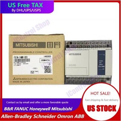 NEW MITSUBISHI FX1N-14MR-001 FX1N14MR001 MELSEC PROGRAMMABLE LOGIC CONTROLLER