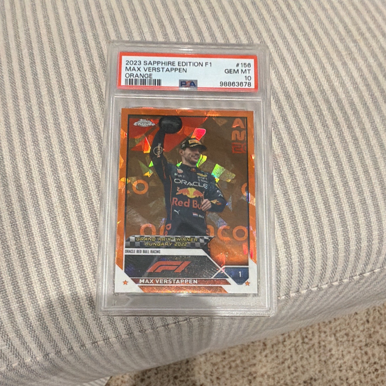 2023 Sapphire Edition F1 Max Verstappen Oracle Red Bull Racing PSA 10 view 1