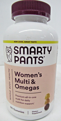 Smarty Pants Womens Milti & Omegas, 180 Gummies, Whole Body Health,