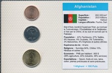 Afghanistan - 1 + 2 + 5 Afghanis 1383 / 2004 UNC - KMS Set