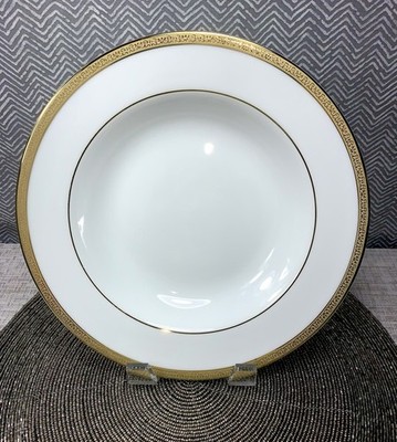 Macys Charter Club Soup Bowl Grand Buffet Gold Infinity 9'' Rimmed Excellent