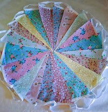 Clearance Fabric Bunting Choice of lengths & designs Handmade Vintage Wedding .