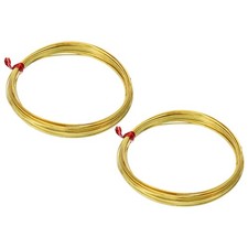 Half Hard Brass Wire, 2Pcs 20Gauge/0.8x0.4mm Diameter 6m/19.68ft Craft Wire