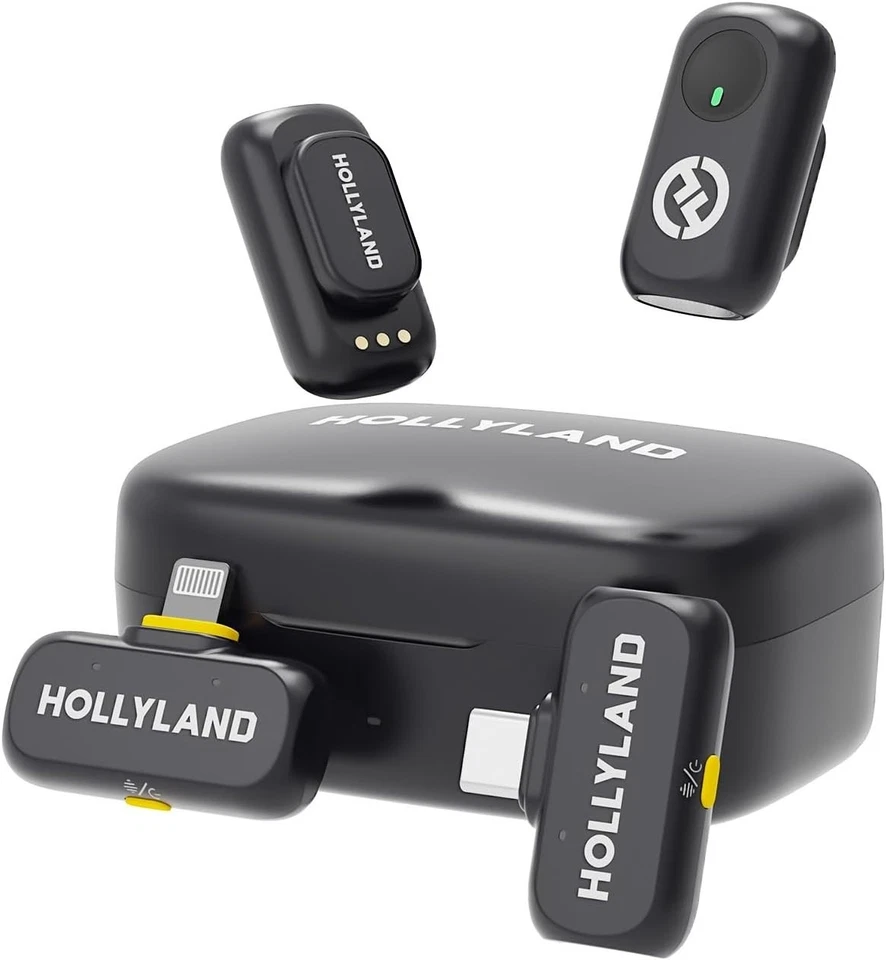Hollyland Lark A1 Wireless Mini Microphone for iPhone & Android, 48kHz/24-bit