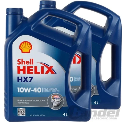 2x 4L Shell Helix HX7 10W40 Aceite Apto para MB 229.3 VW 505.00 Acea A3/B4 Api - Imagen 1 de 3