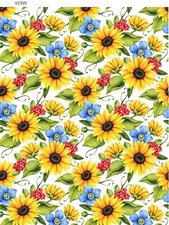 Sunflowers and More - Flowers - - Ceramic Decals- Enamel Decal - Glass Decal- 9
