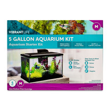 Vibrant Life 5 Gallon Aquarium Starter Kit with Blue & White LED Lights