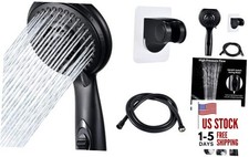 High Pressure RV Shower Head w/Hose - 5-Spray RV Shower Head Kit Matte Black